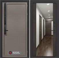 Входная дверь Лаб 1 Про с зеркалом Максимум - Венге для установки в квартиру 31052