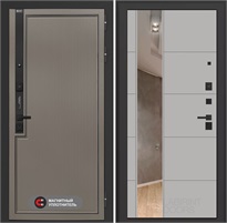 Входная дверь Лаб 1 Про с зеркалом 19 - Грей софт для установки в квартиру 31054