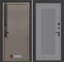 Входная дверь Лаб 1 Про - 30 Серый рельеф софт для установки в квартиру 31061