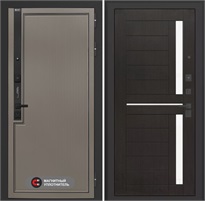 Входная дверь Лаб 1 Про - 02 Венге, стекло белое для установки в квартиру 31068