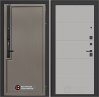 Входная дверь Лаб 1 Про - 13 Грей софт для установки в квартиру 31076