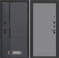 Входная дверь Лаб 2 Про - 29 Серый рельеф софт для установки в квартиру 31101