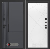 Входная дверь Лаб 2 Про - 24 Белый софт для установки в квартиру 31115