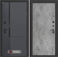 Входная дверь Лаб 2 Про - 24 Бетон светлый для установки в квартиру 31116