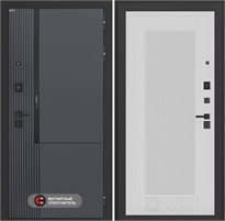 Входная дверь Лаб 2 Про - 30 Белый рельеф софт для установки в квартиру 31127