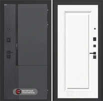 Входная дверь Лаб 2 Про - 27 Эмаль белая RAL 9003 для установки в квартиру 31130