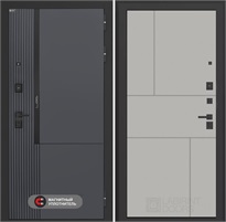 Входная дверь Лаб 2 Про - 21 Грей софт для установки в квартиру 31139