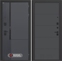 Входная дверь Лаб 2 Про - 13 Графит софт для установки в квартиру 31141