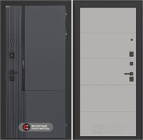 Входная дверь Лаб 2 Про - 13 Грей софт для установки в квартиру 31142