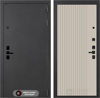 Входная дверь СонаЛаб 29 Хомс (Муар серый / Капучино) для установки в квартиру 31179