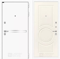 Входная дверь Лайн Вайт 23 (Шагрень белая / Веллюто Ванила) для установки в квартиру 18814