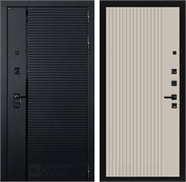 Входная дверь Пиано 29 Хомс (Чёрный кварц / Капучино) для установки в квартиру 31214