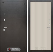 Входная дверь Сильвер 29 Хомс (Антик темное серебро / Капучино) для установки в квартиру 31224