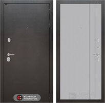 Входная дверь Сильвер 10 (Антик темное серебро / Серый рельеф софт) для установки в квартиру 31226