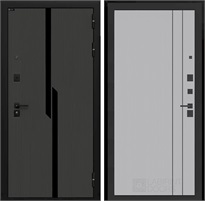 Входная дверь Карбон 10 (Лофт графит / Серый рельеф софт) для установки в квартиру 31251