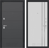 Входная дверь Арт 10 (Графит софт / Белый рельеф софт) для установки в квартиру 31255