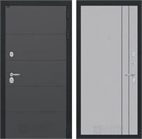 Входная дверь Арт 10 (Графит софт / Серый рельеф софт) для установки в квартиру 31256