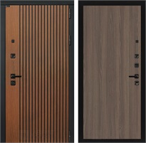 Входная дверь Шторм 05 (Дуб кантри темный / Ясень темный) для установки в квартиру 31258