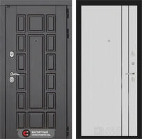 Входная дверь Нью-Йорк 10 (Венге / Белый рельеф софт) для установки в квартиру 31280