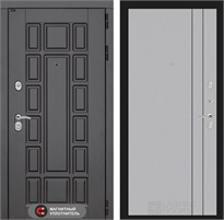 Входная дверь Нью-Йорк 10 (Венге / Серый рельеф софт) для установки в квартиру 31281