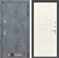 Входная дверь Бетон 23 (Бетон песочный / Веллюто Ванила) для установки в квартиру 18839