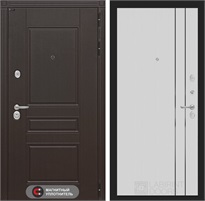 Входная дверь Мегаполис 10 Белый рельеф софт для установки в квартиру 31290