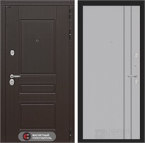 Входная дверь Мегаполис 10 Серый рельеф софт для установки в квартиру 31291