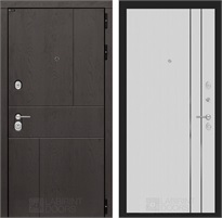 Входная дверь Урбан 10 (Дуб горький шоколад / Белый рельеф софт) для установки в квартиру 31295