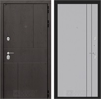 Входная дверь Урбан 10 (Дуб горький шоколад / Серый рельеф софт) для установки в квартиру 31296