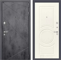 Входная дверь Лофт 23 (Бетон темный / Веллюто Ванила) для установки в квартиру 19127