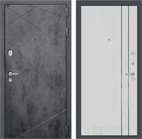 Входная дверь Лофт 10 (Бетон темный / Белый рельеф софт) для установки в квартиру 31300