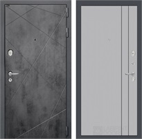 Входная дверь Лофт 10 (Бетон темный / Серый рельеф софт) для установки в квартиру 31301