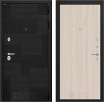 Входная дверь Пазл 05 (Лофт черный / Ясень светлый) для установки в квартиру 31302