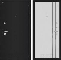 Входная дверь Классик 10 (Шагрень черная / Белый рельеф софт) для установки в квартиру 31315