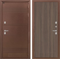 Уличная входная дверь Термо Лайт 05 (Антик медный / Ясень темный) для частного загородного дома и дачи 31318