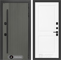 Входная дверь с терморазрывом Термолаб 1 Тепло №11 - Белый софт для частного загородного дома и дачи 31357