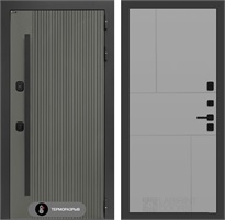 Входная дверь с терморазрывом Термолаб 1 Тепло №21 - Грей софт для частного загородного дома и дачи 31362