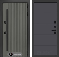 Входная дверь с терморазрывом Термолаб 1 Тепло №13 - Графит софт для частного загородного дома и дачи 31364