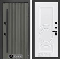 Входная дверь с терморазрывом Термолаб 1 Тепло №23 - Белый софт для частного загородного дома и дачи 31366