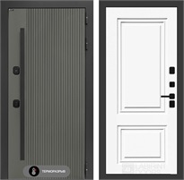 Входная дверь с терморазрывом Термолаб 1 Тепло №26 - Эмаль белая RAL 9003 для частного загородного дома и дачи 31377