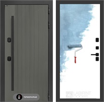 Входная дверь с терморазрывом Термолаб 1 Тепло №28 - Грунт под покраску для частного загородного дома и дачи 31379