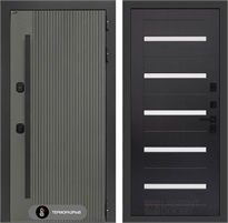 Входная дверь с терморазрывом Термолаб 1 Тепло №01 - Венге, стекло белое для частного загородного дома и дачи 31383