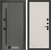 Входная дверь с терморазрывом Термолаб 1 Тепло №03 - Сандал белый для частного загородного дома и дачи 31386
