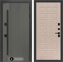 Входная дверь с терморазрывом Термолаб 1 Тепло №04 - Беленый дуб для частного загородного дома и дачи 31389