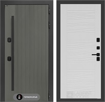 Входная дверь с терморазрывом Термолаб 1 Тепло №06 - Белое дерево для частного загородного дома и дачи 31391