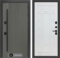 Входная дверь с терморазрывом Термолаб 1 Тепло №12 - Белое дерево для частного загородного дома и дачи 31395