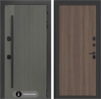 Входная дверь с терморазрывом Термолаб 1 Тепло №05 - Ясень темный для частного загородного дома и дачи 31405