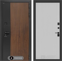 Входная дверь с терморазрывом Айслаб №29 - Белый рельеф софт для частного загородного дома и дачи 31428