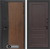 Входная дверь с терморазрывом Айслаб №03 - Орех премиум для частного загородного дома и дачи 31448