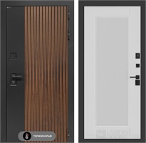 Входная дверь с терморазрывом Айслаб №30 - Белый рельеф софт для частного загородного дома и дачи 31453